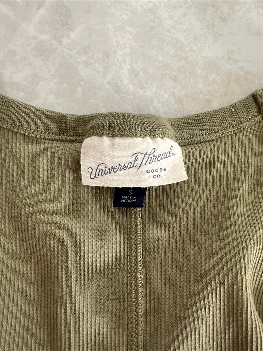 Universal Thread Olive Ribbed Scoop Tank - Picture 3 of 5